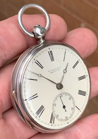 A Gents Good Quality Antique Solid Silver Early Belfast Fusee Pocket Watch 1880.