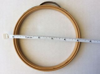 Vintage Princess Embroidery Hoop Wooden Round 5” - Spring Band Style Tension
