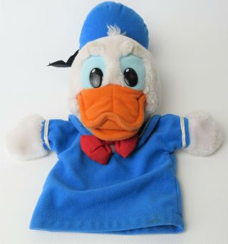 Vintage Disney Applause Donald Duck Hand Puppet Plush Stuffed Toy 12 "