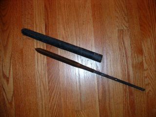 [sd - 039] Japanese Samurai Sword: Mumei Yari Spear Blade With Saya