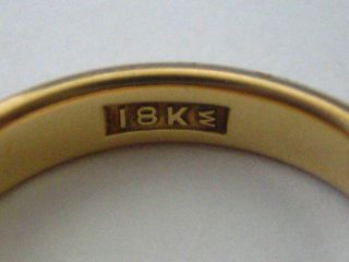 Antique 18k Gold Wedding Band Ring Jr Wood And Sons 5.  6 Grams Size 6 3/4