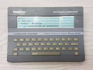 Franklin Vintage Computer Language Master Dictionary Thesaurus 1987 Lm - 2000