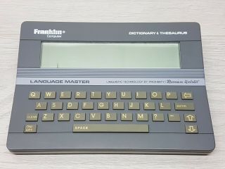 Franklin Vintage Computer Language Master Dictionary Thesaurus 1987 LM - 2000 2