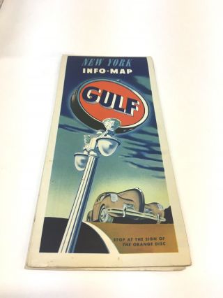 Vintage Gulf York Roadmap Gas Service Station Road Map 1940 Census