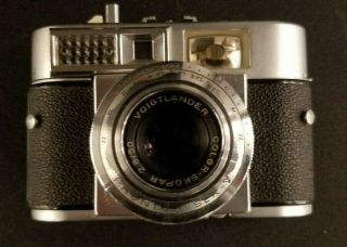 Vintage Voigtlander Vitomatic Ii Film Camera W/ Color Skopar 50mm 2.  8 Lens