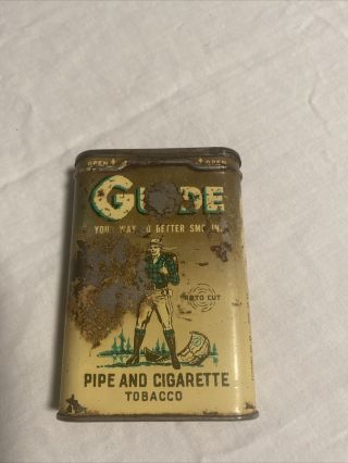 Vintage Guide Vertical Pocket Tobacco Tin