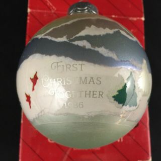 Vtg 1986 Hallmark Ambassador Christmas Ornament First Christmas Together Usa