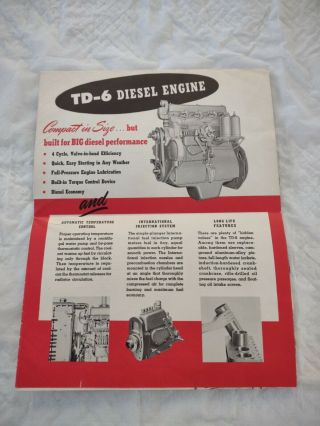 Vintage International Harvester TD - 6 Diesel Crawler Tractor Sales Brochure 3
