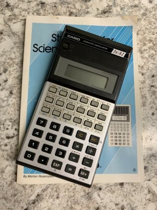 Vintage Casio Fx - 82c Scientific Calculator W/ Strategy Booklet