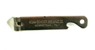 Vintage Adam Scheidt Brewing Co Norristown Pa Advertising Beer Bottle Opener