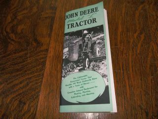 Vintage John Deere Model " L " Tractor Brochure