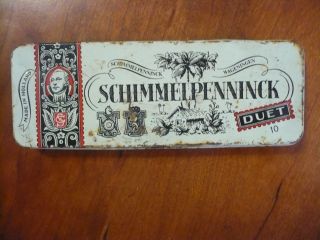 Vintage Schimmelpennick Duet 10 Cigar Tin Holland Made