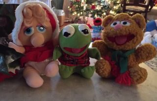 Vintage Henson Studios Muppet Babies Kermit Miss Piggy Fozzy Bear Christmas ‘87