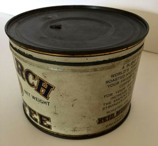 Vintage Key Wind 1 pound Coffee Tin - MONARCH REGULAR GRIND REID MURDOCH CHICAGO 2