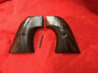 Vintage Rosewood Colt Single Action Army Smooth Pistol Grips With Screw