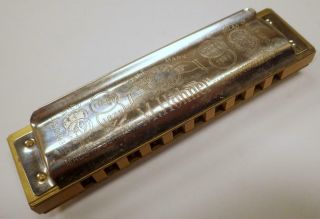 Vintage Marine Band Harmonica By M.  Hohner Made In Germany A440 Key E