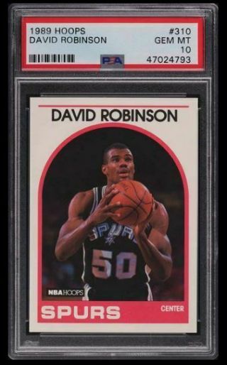 1989 - Hoops 310 - David Robinson Rc Rookie Card Psa 10 Spurs Hof - Gem
