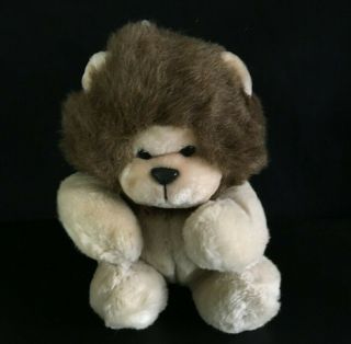 Vintage 1986 9 " Lion 24k Polar Puff Special Effects Plush Stuffed Gift