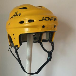 JOFA hockey helmet 690M Medium 53 - 58 senior yellow vintage okey 2