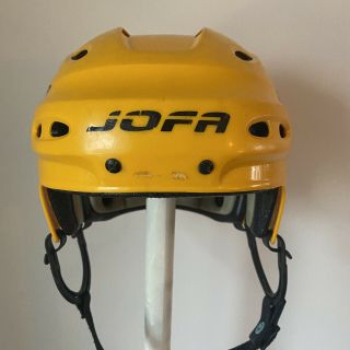 JOFA hockey helmet 690M Medium 53 - 58 senior yellow vintage okey 3
