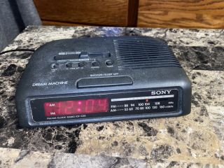 Vintage Sony Dream Machine Icf - C25 Am Fm Alarm Clock Radio Rare Vtg