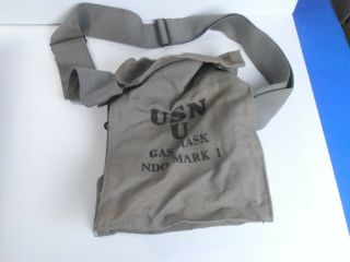 Vintage Usn Us Navy Mark 1 Gas Mask Bag Satchel Only