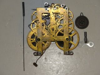 Antique Vintage Sessions Mantle Clock Movement With Key