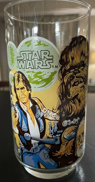 Vintage 1977 Star Wars Chewbacca Burger King Glass