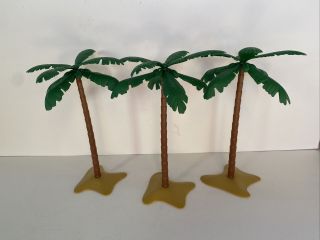 Vintage Playmobil Palm Trees Three Sand Base 1980