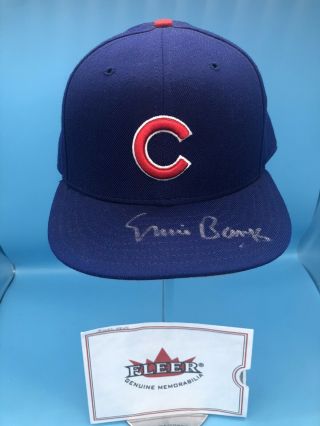 Ernie Banks Autograph Cap Hat Chicago Cubs Hof Fleer Legacy 2001 Le 1 Of 100
