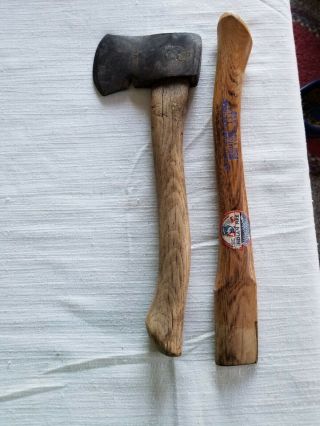 Vintage Boy Scout Plumb Hatchet,  With Extra Hickory Handle,  Nos