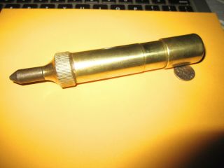Vintage Tacalemit Solid Brass Grease Gun For Early British Motorcycles Good Cond