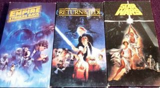 Cbs Fox Star Wars Trilogy 3 - Tapes (vhs,  1995) Versions Classic Vintage