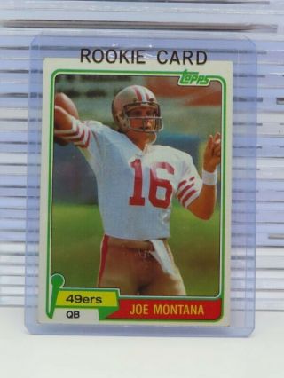 1981 Topps Joe Montana Rookie Card Rc 216 49ers T13