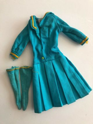 Vintage Barbie See - Worthy 1872 1969 Aqua Dress