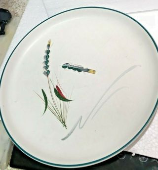 Vintage Denby Greenwheat 10 1/8 " Diameter Dinner Plate X1 Signed