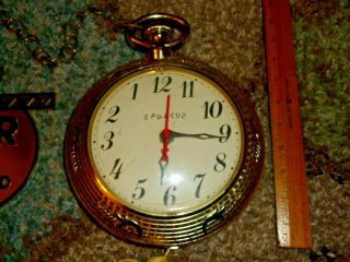 Vintage Spartus Backward Running Clock 