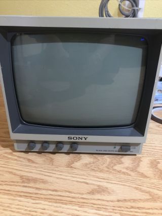 Sony Ssm - 930 8.  5 " Black And White Crt Monitor Retro Gaming Vintage