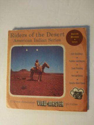 Vintage 1957 Raiders Of The Desert - View - Master 3 Reel Set American Indian