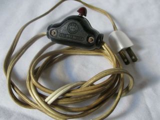 Antique Vintage Electric Lamp Carling On Off Cord Bakelite Switch Part White