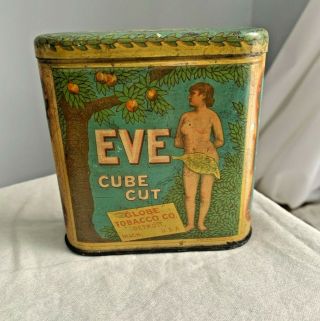 Antique/vintage Pocket Tobacco Tin Eve Pipe Cigarette Advertising