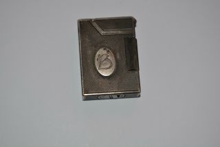 Dunhill Lighter.  Vintage Silver Cased Cigarette Lighter.
