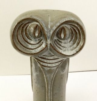 Vintage JARU OWL CERAMIC SCULPTURE Mid - Century Modern Art Pottery California 11 