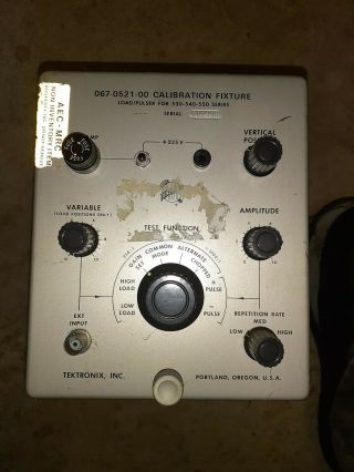 Vintage Tektronix 067 - 0521 - 00 Calibration Plug In Unit