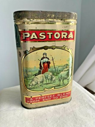 Antique / Vintage Pastora Tobacco Tin Cigar Tin Advertising Smoking
