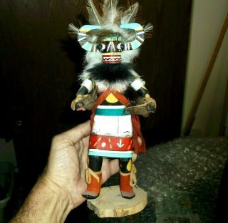 12 " Vintage Signed Native American Whipper Kachina Doll Indian Art