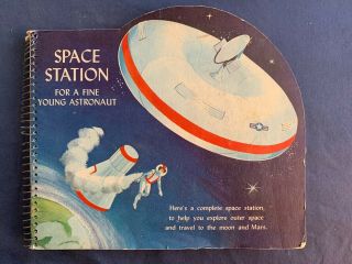 Vintage Hallmark Space Station For A Fine Young Astronaut Pop - Up Book - 1960 
