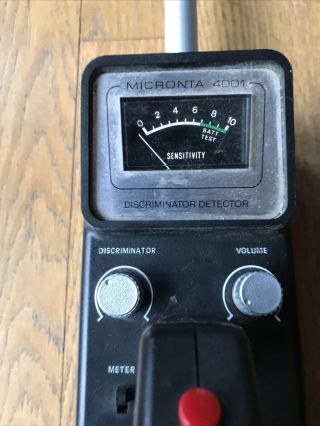 VINTAGE RADIO SHACK MICRONTA 4001 DISCRIMINATOR METAL DETECTOR WELL 2