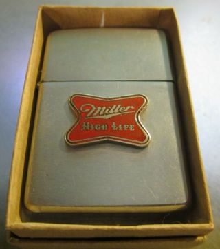 Vintage 1964 Rare Miller Beer Zippo Lighter.