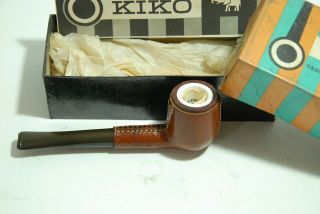 KIKO No.  5 Vintage Meerschaum Amboseli Leather Pipe NOS Unsmoked 3